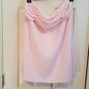 Pink strapless top